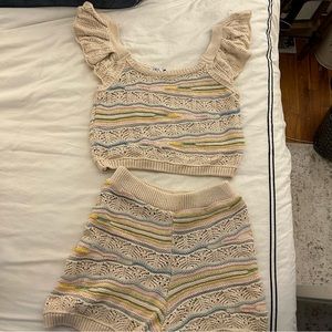 Zara crochet knit set